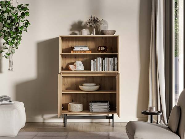 Standregal HEGGERS Braun - Melamin - 92 x 140 x 40 cm