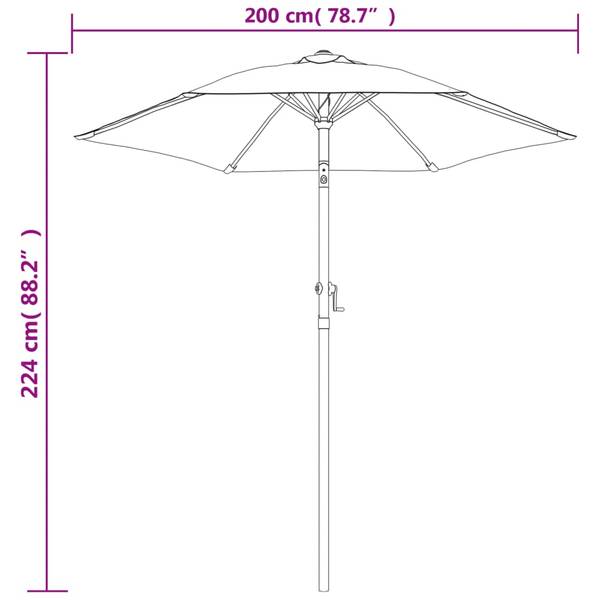 Parasol 3000465 zwart