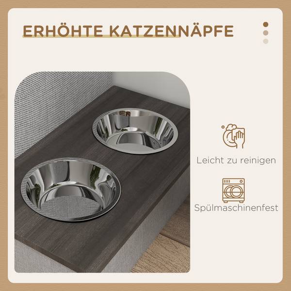 Katzenhaus D30-775V00GY Grau - Holzwerkstoff - 48 x 50 x 78 cm