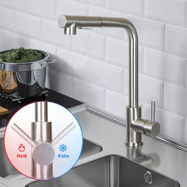 Keukenkraan Moment zilver