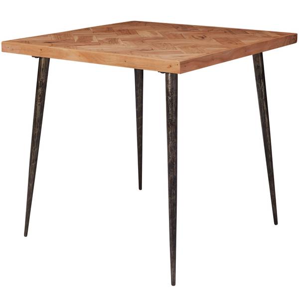 Esstisch FEHMARN Beige - Akazie - 80 x 76 x 80 cm