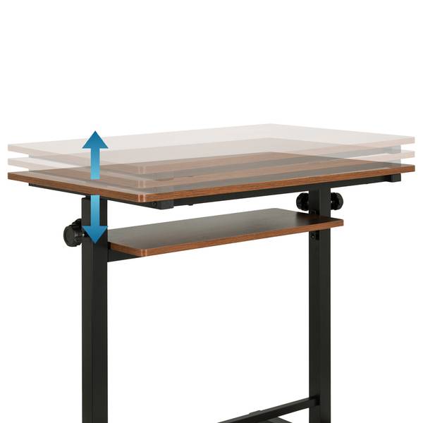 Höhenverstellbarer Schreibtisch Braun - Holzwerkstoff - 50 x 120 x 80 cm