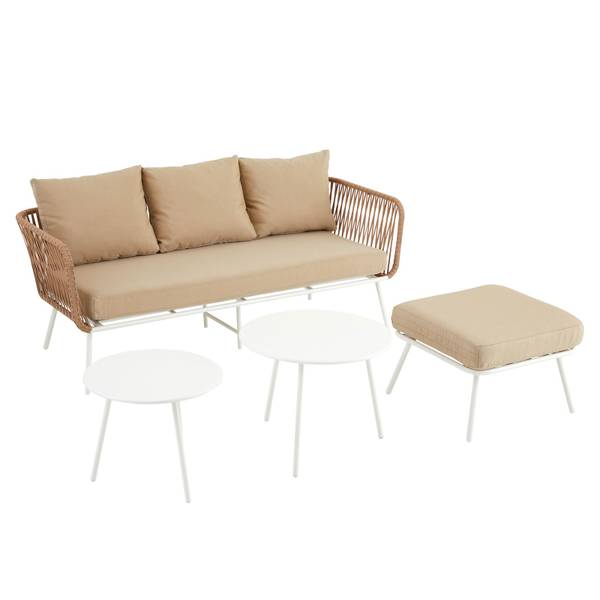 Gartenlounge MYKONOS 4er Set Beige