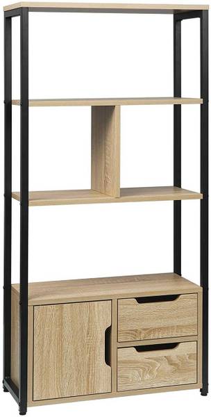 Standregal Jasmin Braun - Holzwerkstoff - Metall - 58 x 120 x 24 cm
