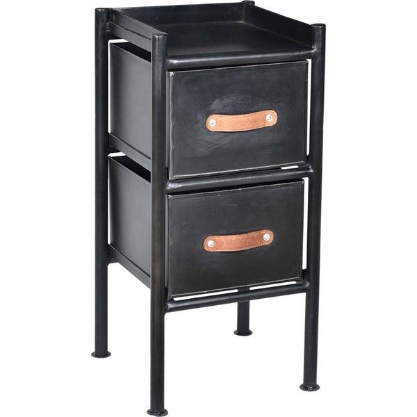 Kommode Zoe Schwarz - Metall - 30 x 65 x 30 cm