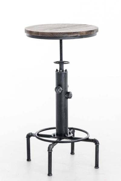 Bartafel Lumos zilver - plaatmateriaal op houtbasis - 39 x 79 x 39 cm