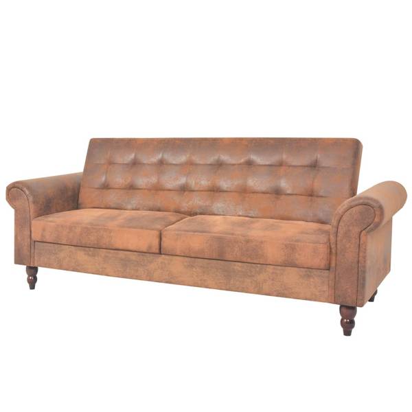 2-Sitzer-Sofa 245584 Braun - Kunstleder - 196 x 59 x 196 cm