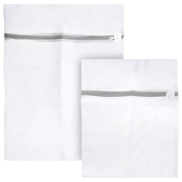 Wäschenetze 12er Set Weiß - Polyester - 29 x 1 x 29 cm