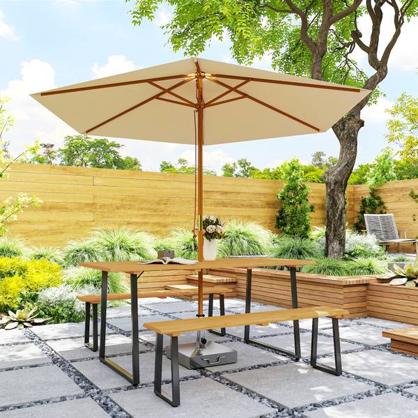 3er Set Sitzgruppe 84G-827V00ND Braun - Tanne - 76 x 77 x 178 cm