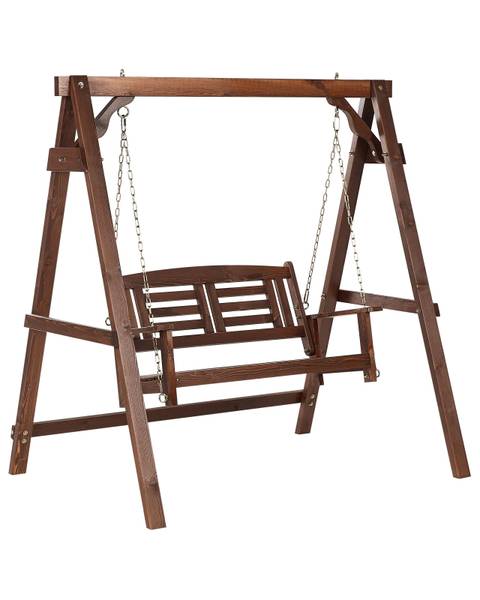 Gartenschaukel NERITO Braun - Massivholz - 159 x 169 x 117 cm