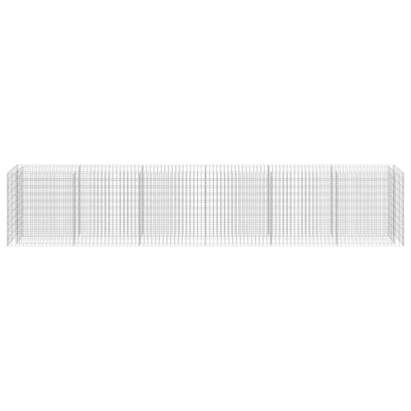 Gabion Verhoogde Plantenbak 296088 zilver - staal - 50 x 100 x 540 cm