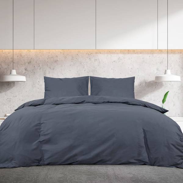 Bettwäsche 3016891-2 3-teilig Anthrazit - 260 x 240 cm