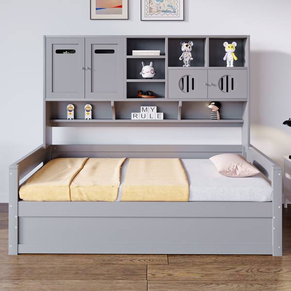 Holzsofa-Bett Selene Ⅰ Grau