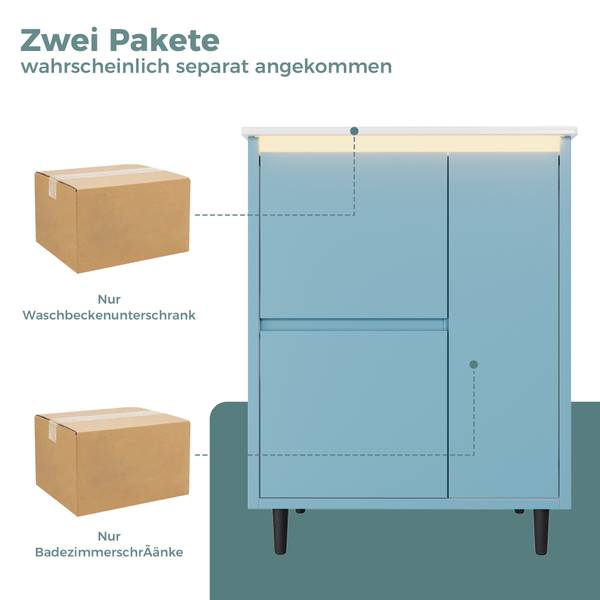 Badezimmerwaschtisch Muses Ⅱ Blau