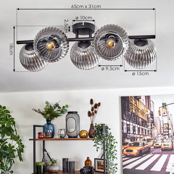 Deckenleuchte Fossobiubo Grau - Metall - 24 x 16 x 110 cm