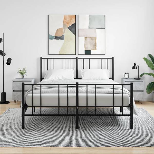 Nachttisch M641653 Grau - Holzwerkstoff - 35 x 50 x 35 cm