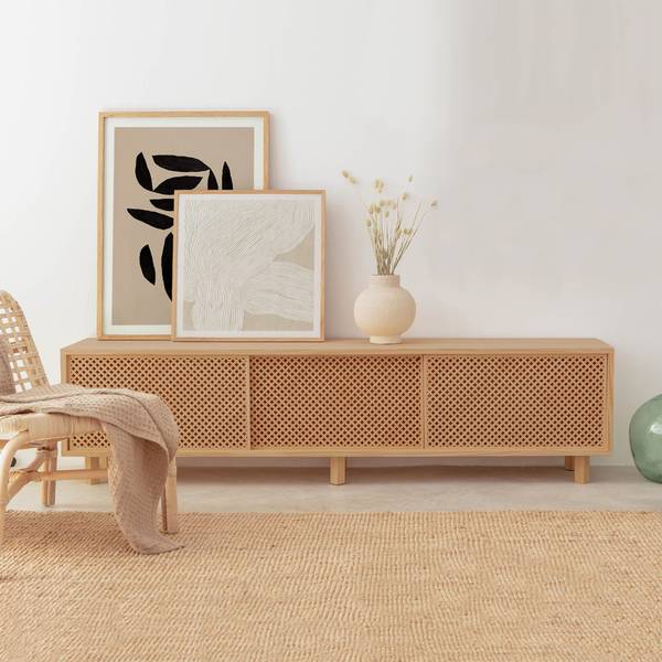 TV-Lowboard Menorca Braun - Kiefer - 180 x 45 x 35 cm