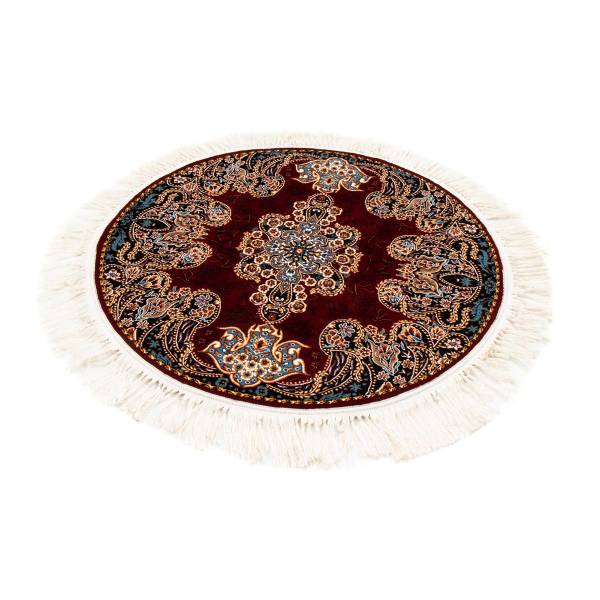 Orientteppich Nika Rot - Naturfaser - 150 x 1 x 150 cm