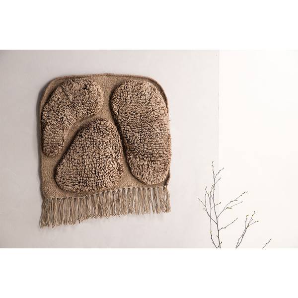 Wanddecoratie Jakobsö bruin - deels massief hout - 62 x 3 x 50 cm