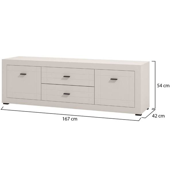 Fernsehschrank Nalles Beige - Holzwerkstoff - 42 x 54 x 167 cm
