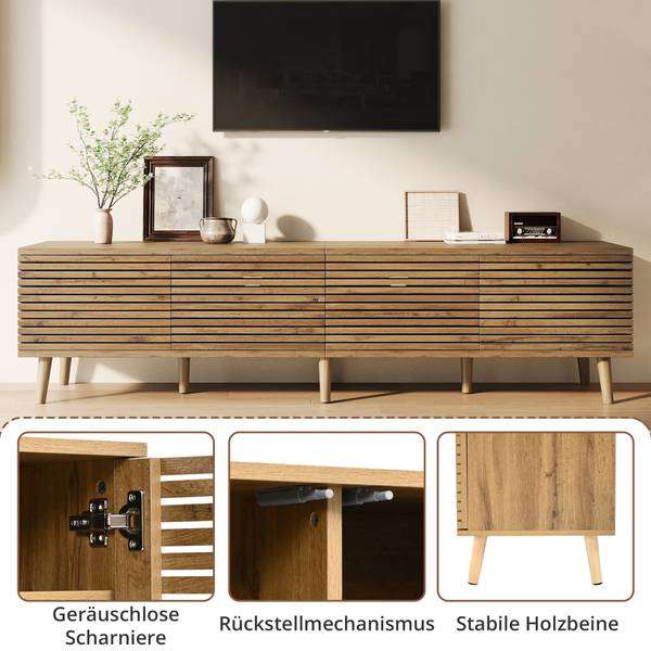 TV-Schrank Philotes Ⅶ Braun - Holzwerkstoff - 180 x 46 x 40 cm