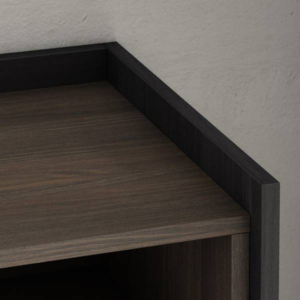 Buffet Sokkel XVI Noir - Marron - Mélamine - 260 x 80 x 37 cm