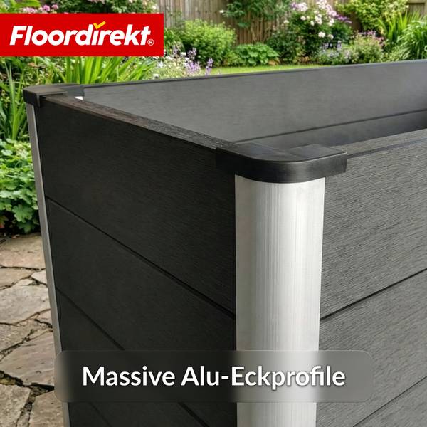 Hochbeet Kasos Grau - Holzverbundwerkstoff - 150 x 75 x 70 cm