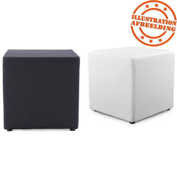 Pouf CUBE Noir - Polypropylène - 41 x 41 x 41 cm