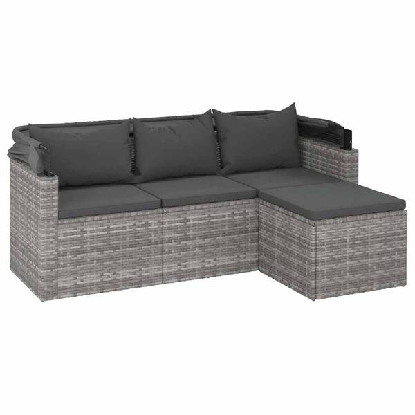Tuinbank 3029485 set van 3 grijs