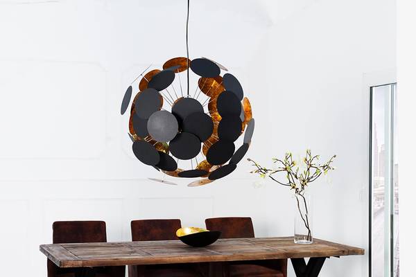 Hängeleuchte INFINITY HOME Schwarz - Gold - Metall - 70 x 70 x 70 cm