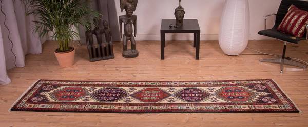 Orientteppich Nomadic Beige - Wolle - 72 x 1 x 293 cm
