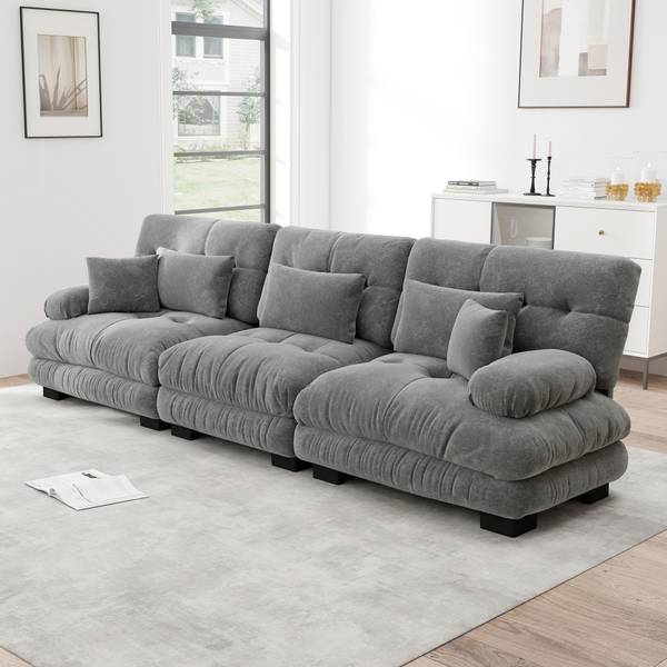 3-Sitzer-Sofa Pollensac Grau