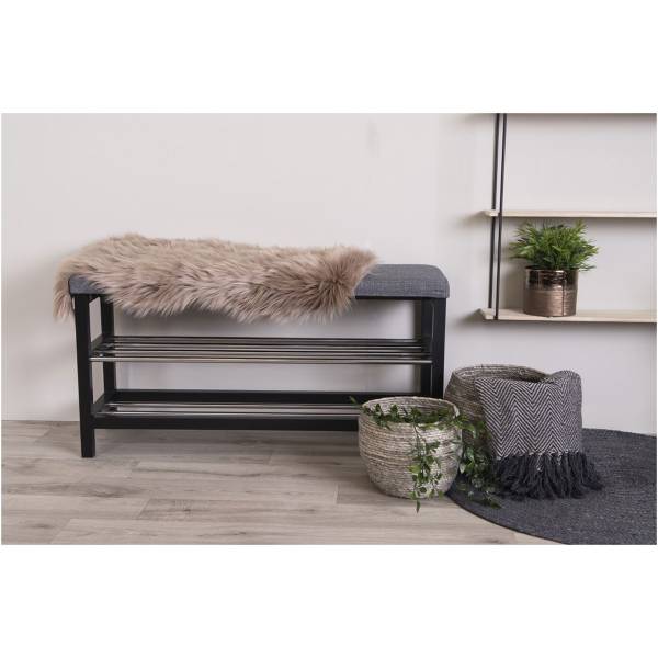 Kurzflorteppich VK86818474 Grau - Polyester - 50 x 6 x 85 cm