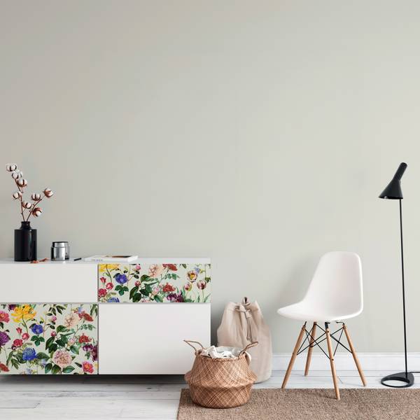 Selbstklebende Tapete Flowers Beige - Fleece - Vinyl - 52 x 250 x 1 cm