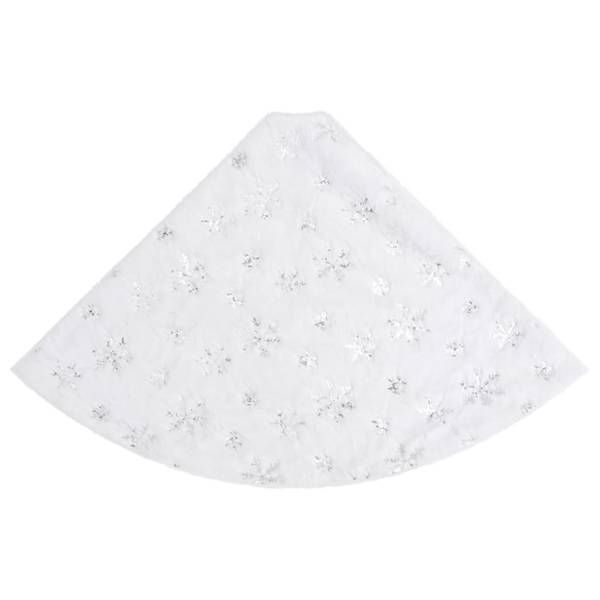 Jupe de sapin de noël 3009786 Blanc - Cuir synthétique - 122 x 1 x 122 cm