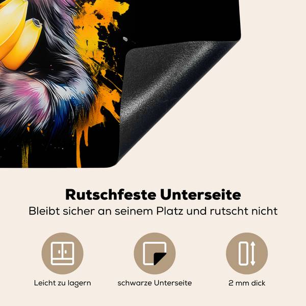 HERDABDECKPLATTE Graffiti Affe 78 x 52 cm