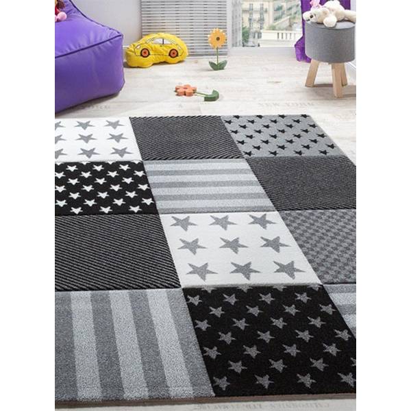 Tapis enfant FLAG START 240x340 gris Gris - Matière plastique - 240 x 2 x 340 cm