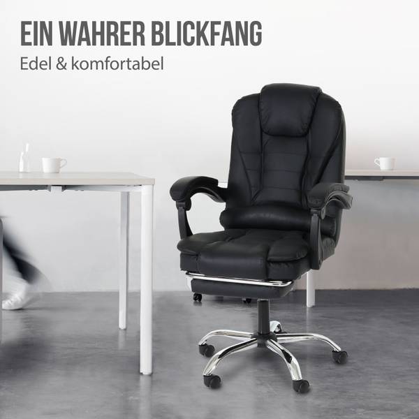 Chaise de bureau M80 Noir - Cuir synthétique - 63 x 110 x 103 cm