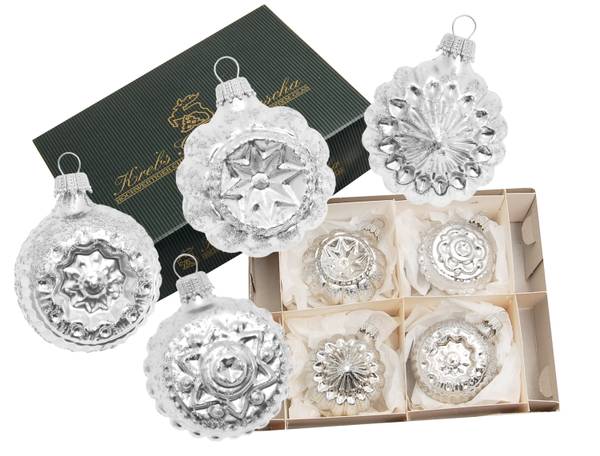 Weihnachtsbaumkugelformen 4er-Set Glas - 5 x 5 x 5 cm