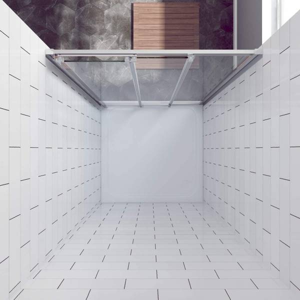 Nischentür Schiebetür 6mm Nano Duschwand Breite: 100 cm