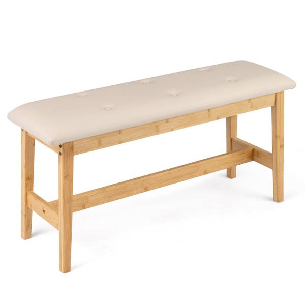 Sitzbank VH35923 Beige - Bambus - 30 x 50 x 100 cm