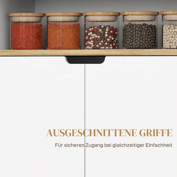 Küchenwagen 801-372V90WT Holzwerkstoff - 40 x 82 x 80 cm