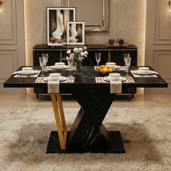 Esstische Tectum Schwarz - Holzwerkstoff - 110 x 76 x 80 cm