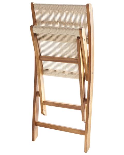 Set van 2 tuinstoelen PROSSEDI beige - bruin - bamboe - 42 x 84 x 50 cm