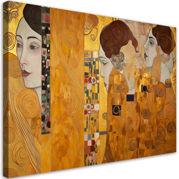 Wandbild porträt einer frau – g. klimt 100 x 70 cm