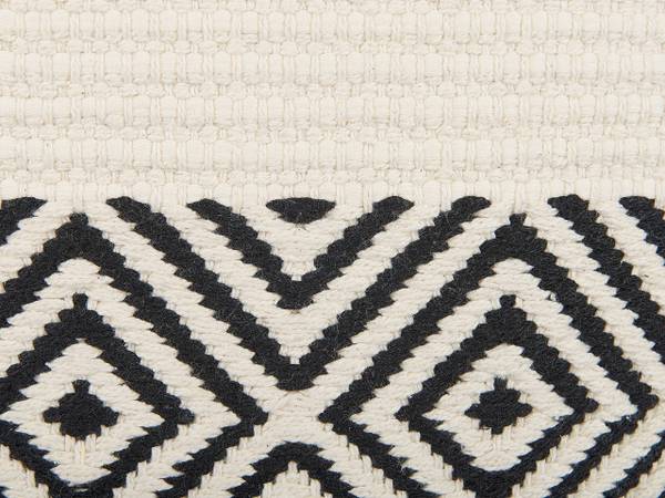 Dekokissen CALANTHE 2-tlg Beige - Schwarz - Naturfaser - 45 x 14 x 45 cm