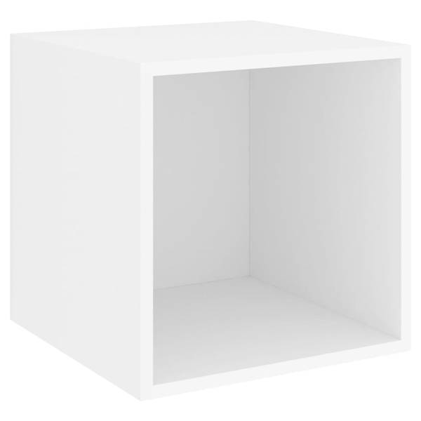 TV-Schrank-Set 3079601 Weiß - Holzwerkstoff - Massivholz - 37 x 72 x 37 cm