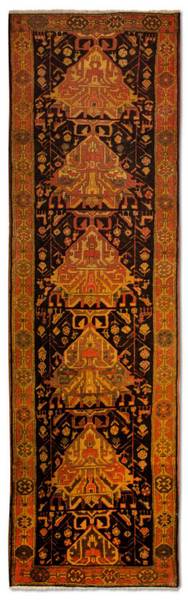 Orientteppich Läufer Nomadic Blau - Wolle - 77 x 1 x 297 cm
