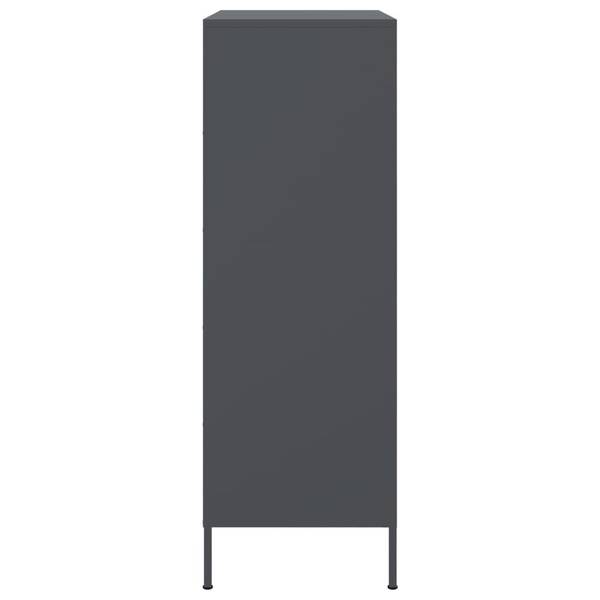 Highboard DE9771 Grau - Metall - 39 x 113 x 68 cm