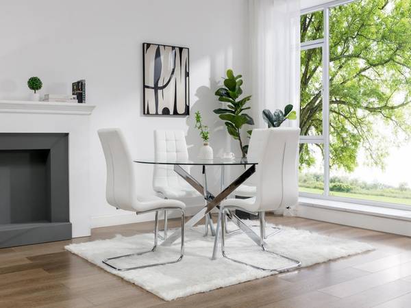 Esstisch COSIMA Glas - 140 x 77 x 140 cm